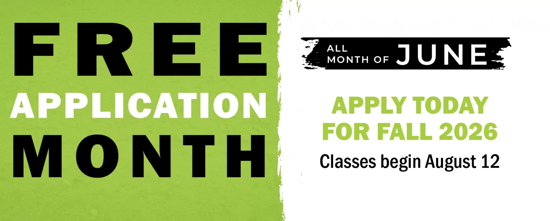 Applications free all June!