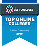 Best Colleges TOP ONLINE College 2018 badge