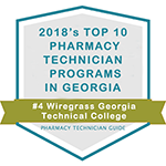 Wiregrass is #4 in Top 10 Pharmacy Technician Programs in Georgia
