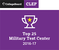 CLEP Top 25 Military Test Center 2017-17